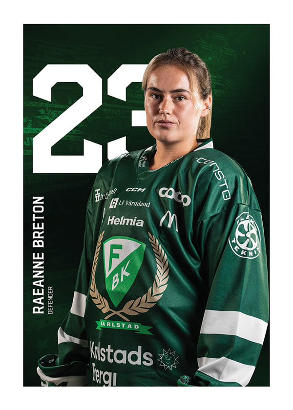 Poster Raeanne Breton #23 Färjestad BK 2025/2026