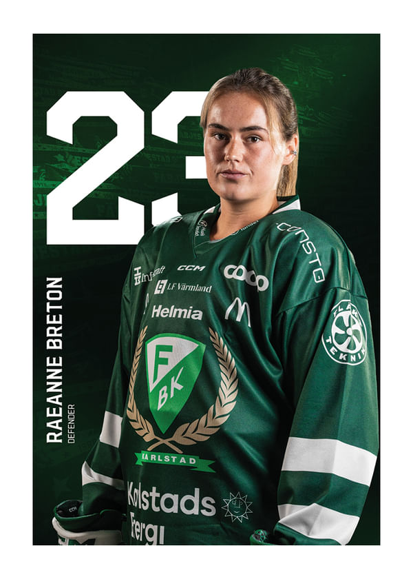 Poster Raeanne Breton #23 Färjestad BK 2025/2026