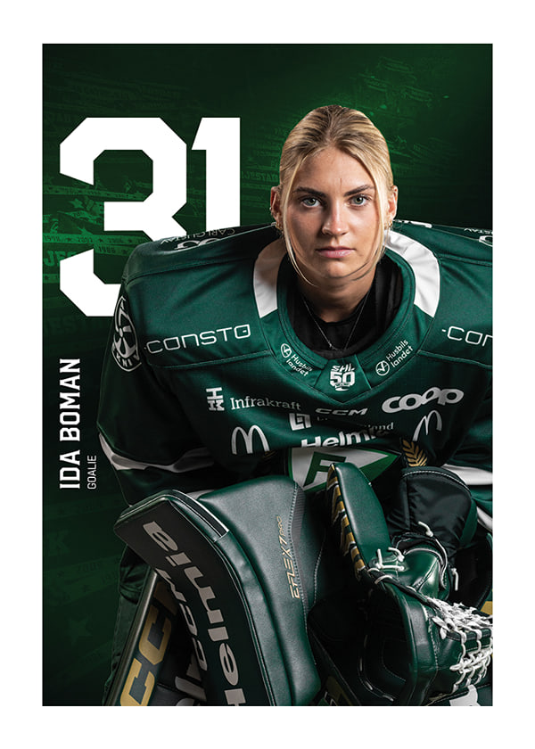 Poster Ida Broman #31 Färjestad BK 2025/2026