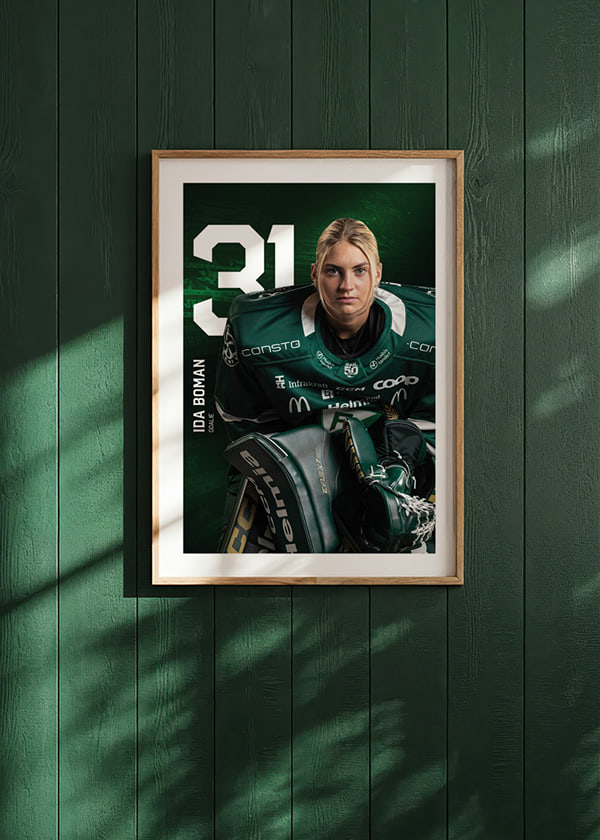 Poster Ida Broman #31 Färjestad BK 2025/2026 crossfade