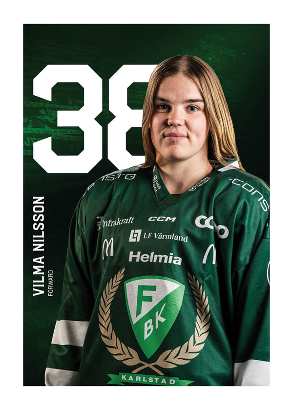 Poster Vilma Nilsson #38 Färjestad BK 2025/2026