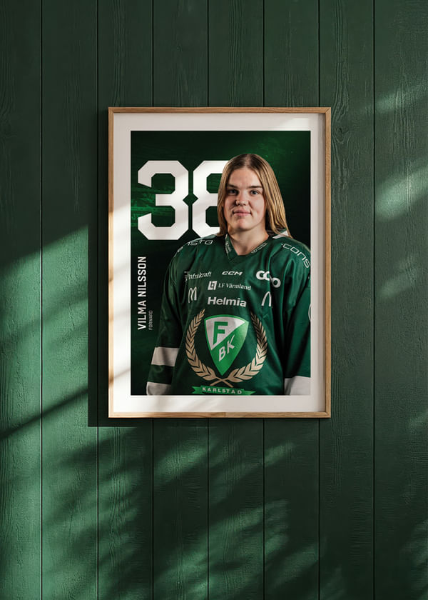 Poster Vilma Nilsson #38 Färjestad BK 2025/2026 crossfade