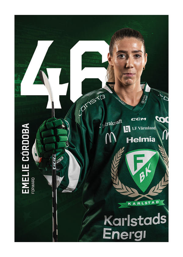 Poster Emelie Cordoba #46 Färjestad BK 2025/2026