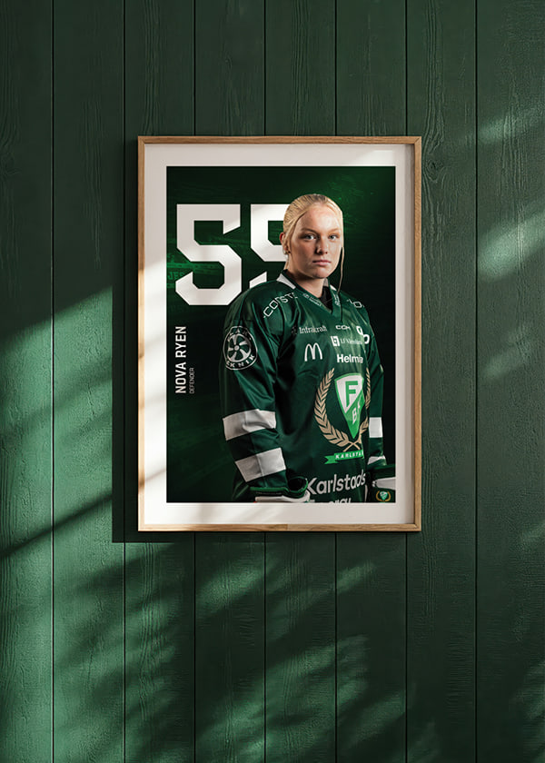 Poster Nova Ryen #59 Färjestad BK 2025/2026 crossfade