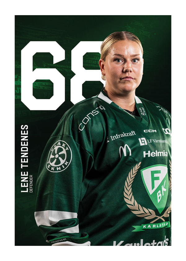 Poster Lene Tendenes #68 Färjestad BK 2025/2026