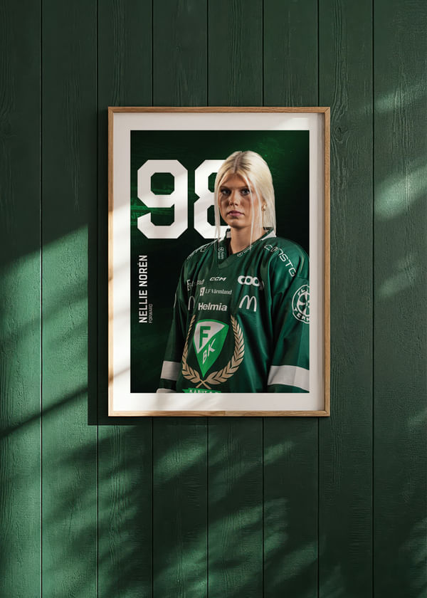 Poster Nellie Norén #98 Färjestad BK 2025/2026 crossfade