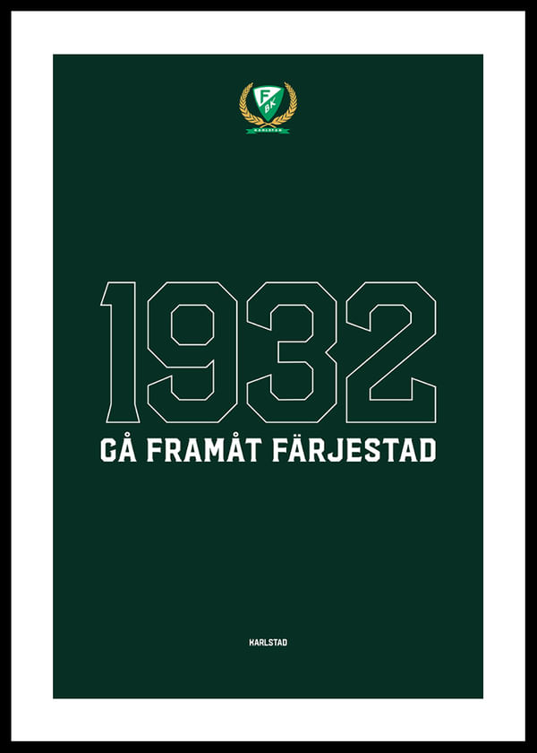 Poster 1932 Färjestad BK
