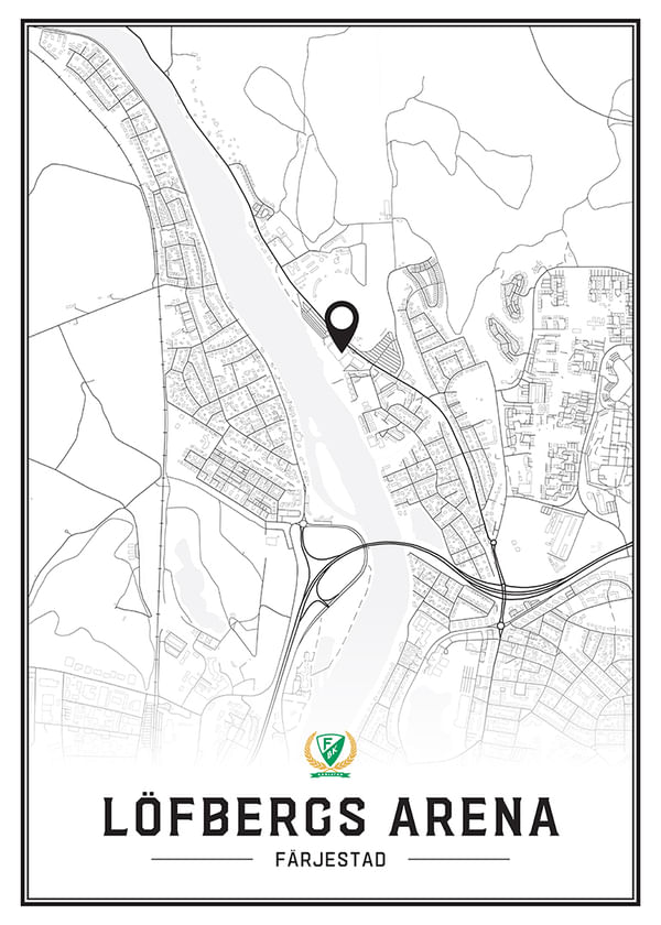 Poster Färjestad BK Löfbergs Arena Karta