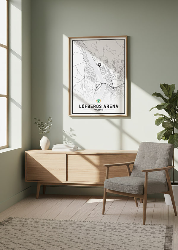 Poster Färjestad BK Löfbergs Arena Karta crossfade