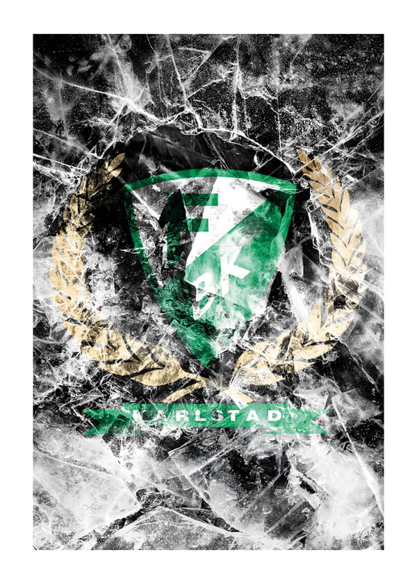 Poster Frozen In Ice Logo Färjestad BK