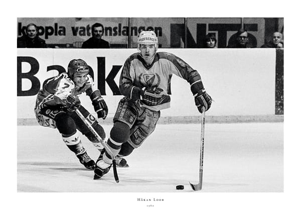 Poster Håkan Loob Färjestad BK Mot Västra Frölunda 1980