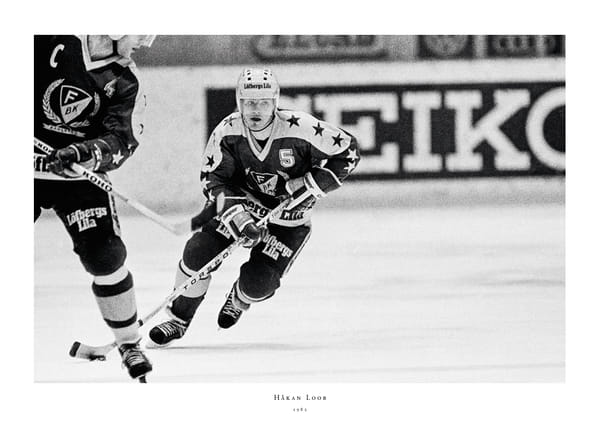Poster Håkan Loob Färjestad BK Mot Djurgården 1982