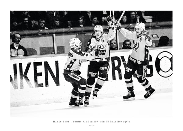 Poster Håkan Loob Färjestad BK Firar 1983