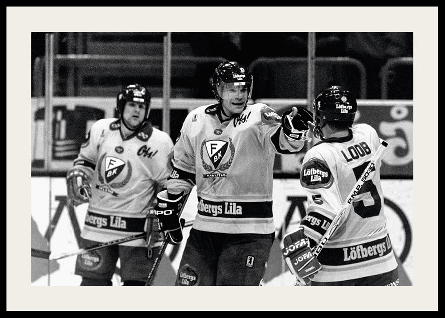 Thomas Rundqvist Och Håkan Loob Färjestad BK SM-Guld 1988-12