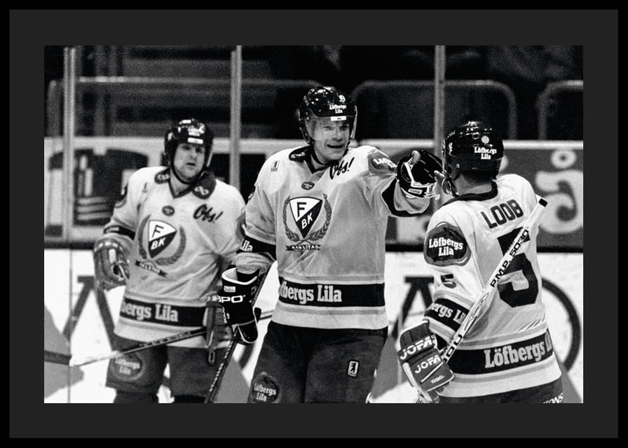 Thomas Rundqvist Och Håkan Loob Färjestad BK SM-Guld 1988-12