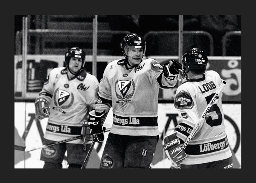 Thomas Rundqvist Och Håkan Loob Färjestad BK SM-Guld 1988-12