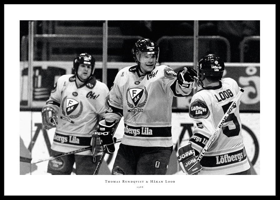 Thomas Rundqvist Och Håkan Loob Färjestad BK SM-Guld 1988-12