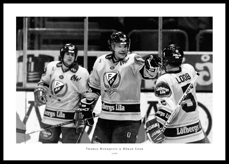 Thomas Rundqvist Och Håkan Loob Färjestad BK SM-Guld 1988-12