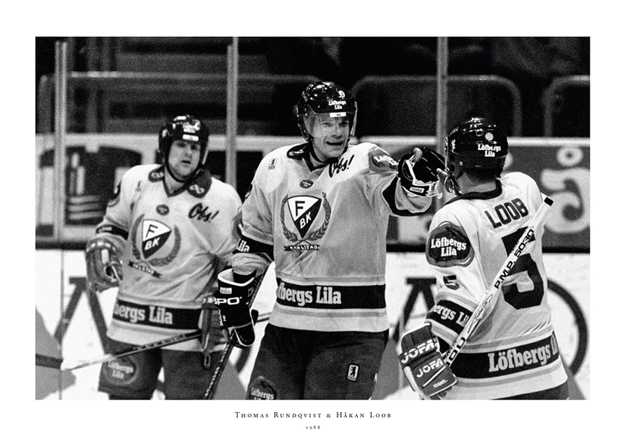 Thomas Rundqvist Och Håkan Loob Färjestad BK SM-Guld 1988-12