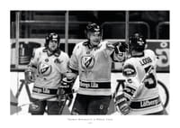 Thomas Rundqvist Och Håkan Loob Färjestad BK SM-Guld 1988-1