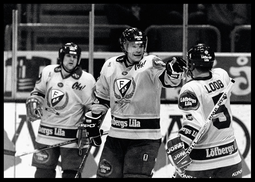 Thomas Rundqvist Och Håkan Loob Färjestad BK SM-Guld 1988-12