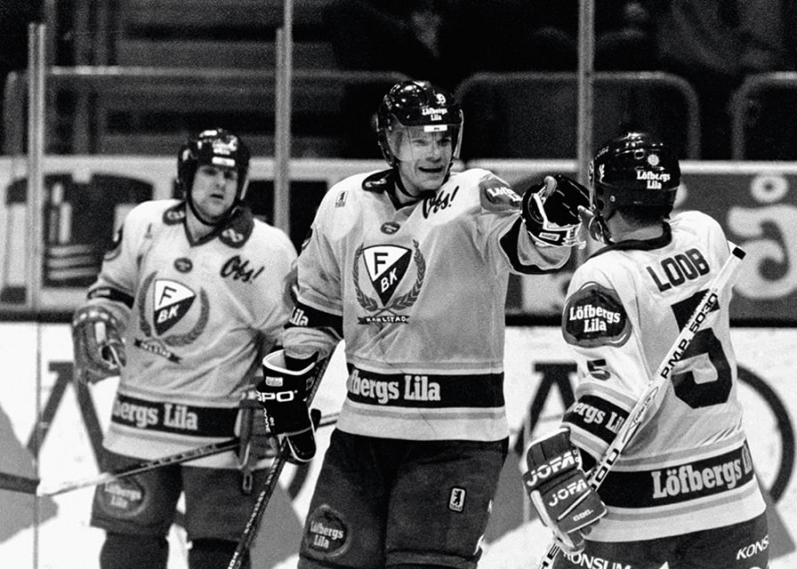 Thomas Rundqvist Och Håkan Loob Färjestad BK SM-Guld 1988-12