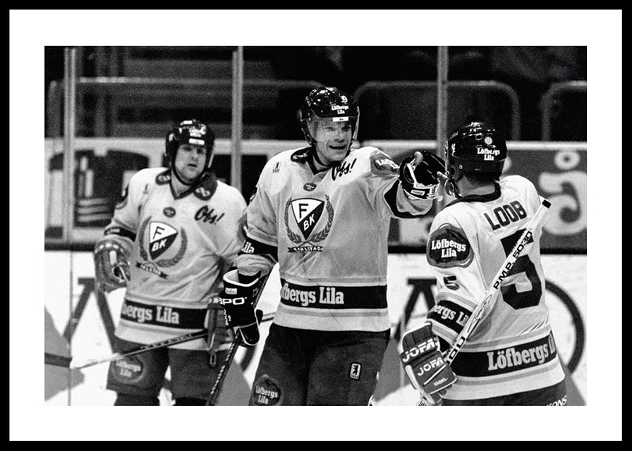 Thomas Rundqvist Och Håkan Loob Färjestad BK SM-Guld 1988-12