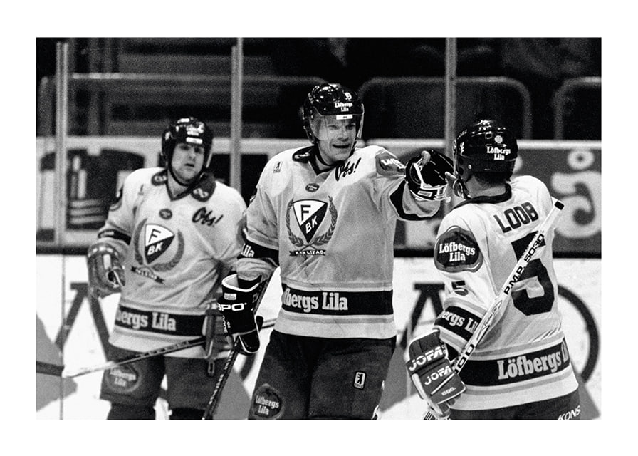 Thomas Rundqvist Och Håkan Loob Färjestad BK SM-Guld 1988-12