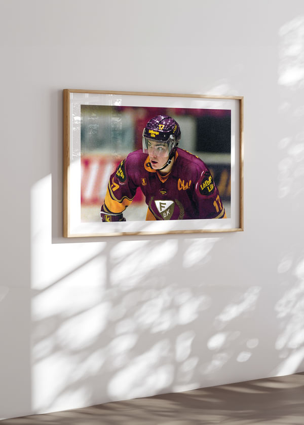 Poster Mathias Johansson Färjestad BK Mot IFK Helsingfors 1992 No2 crossfade