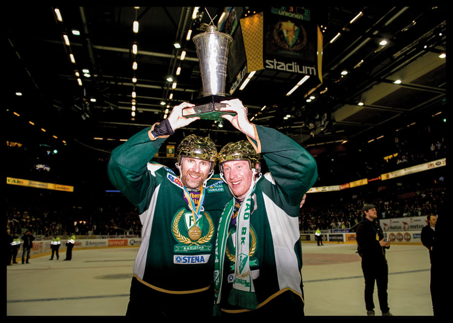 Peter Nordström Och Jörgen Jönsson Färjestad BK SM-Guld 2009-12