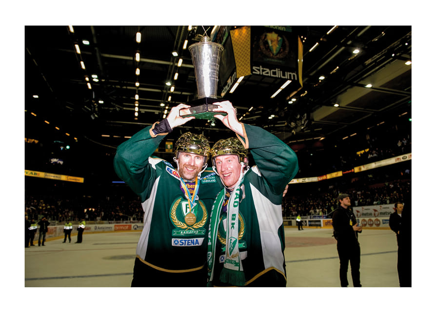 Peter Nordström Och Jörgen Jönsson Färjestad BK SM-Guld 2009-12