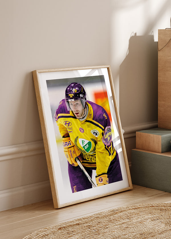 Poster Peter Nordström Färjestad BK Mot Västra Frölunda 1996 crossfade