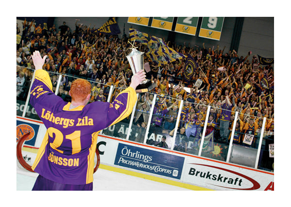 Poster Jörgen Jönsson Färjestad BK SM-Guld 2002 Med Fansen