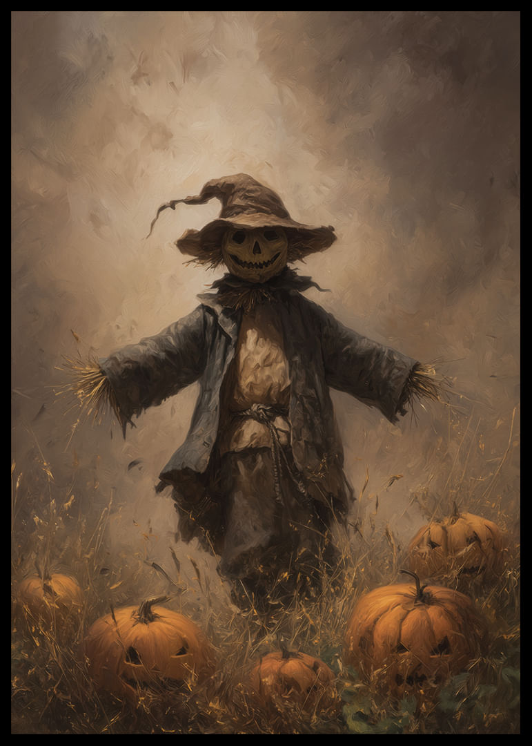 Egy titokzatos madárijesztő a tökök között őszi hangulatot áraszt-12