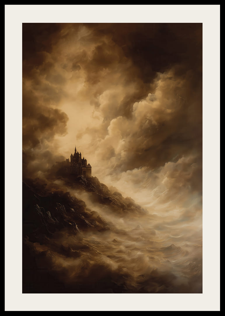 Dramatic clouds surround a secret castle-12