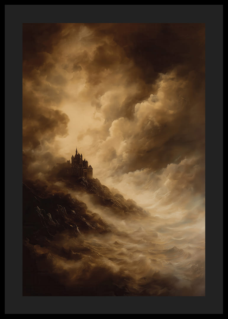 Dramatic clouds surround a secret castle-12