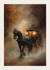 In a mysterious haze, an enchanting horse and carriage appear-3