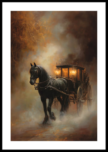 Poster Foggy Evening Ride