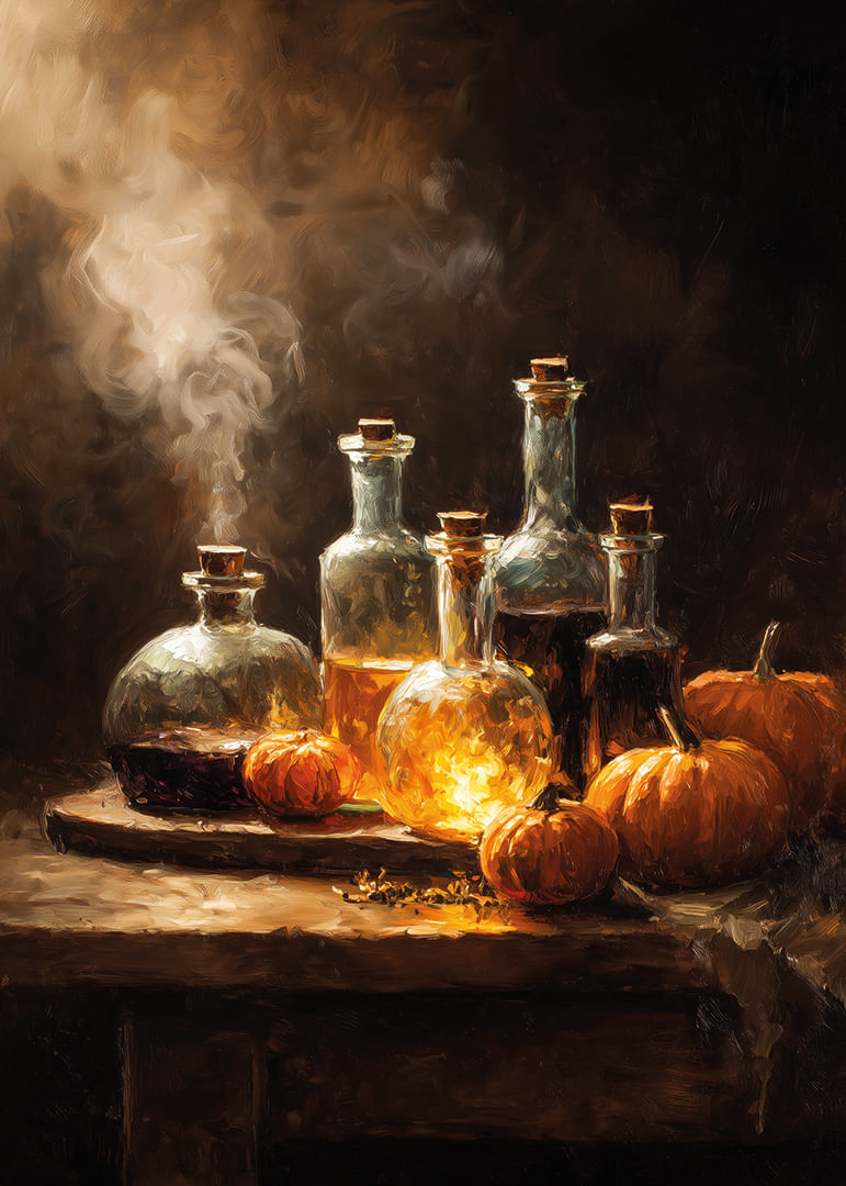 Üvegek és tökök melegen ragyognak az őszi misztikumban-12