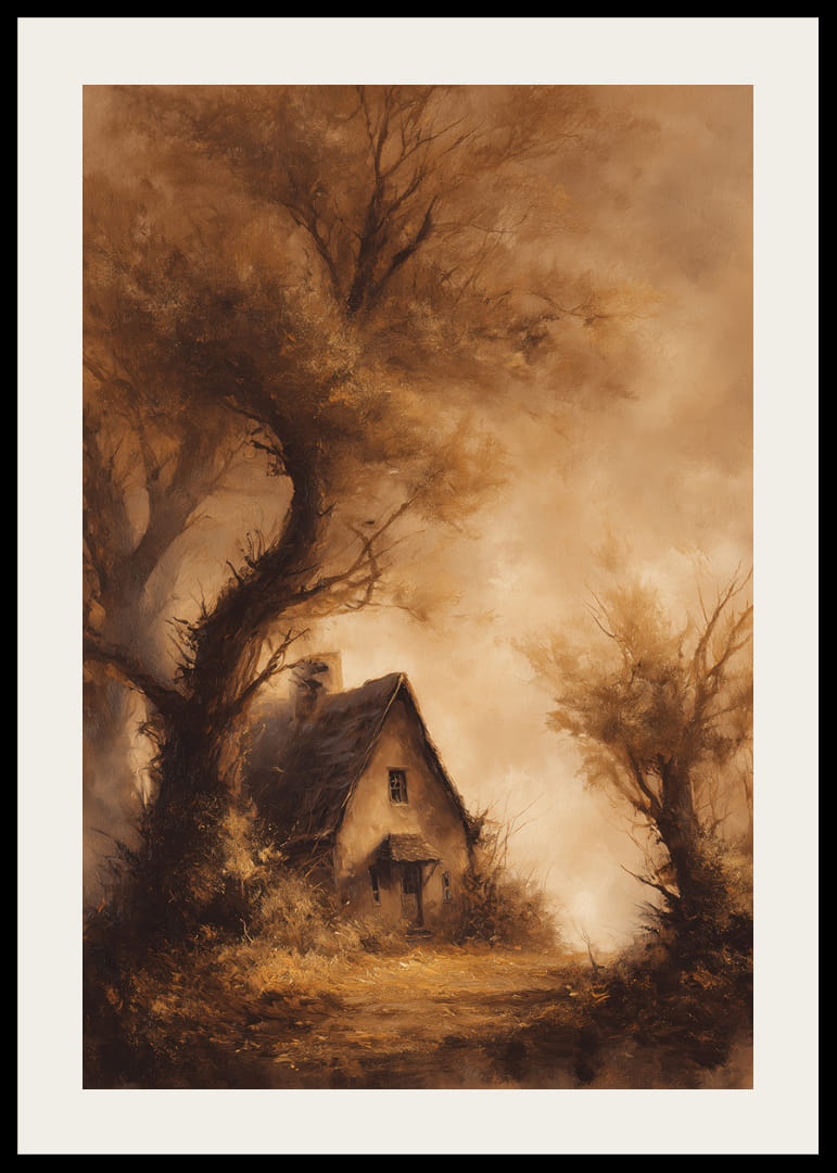 En förtrollad stuga omgiven av dimmig höstskönhet-12