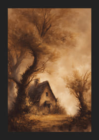 En förtrollad stuga omgiven av dimmig höstskönhet-5