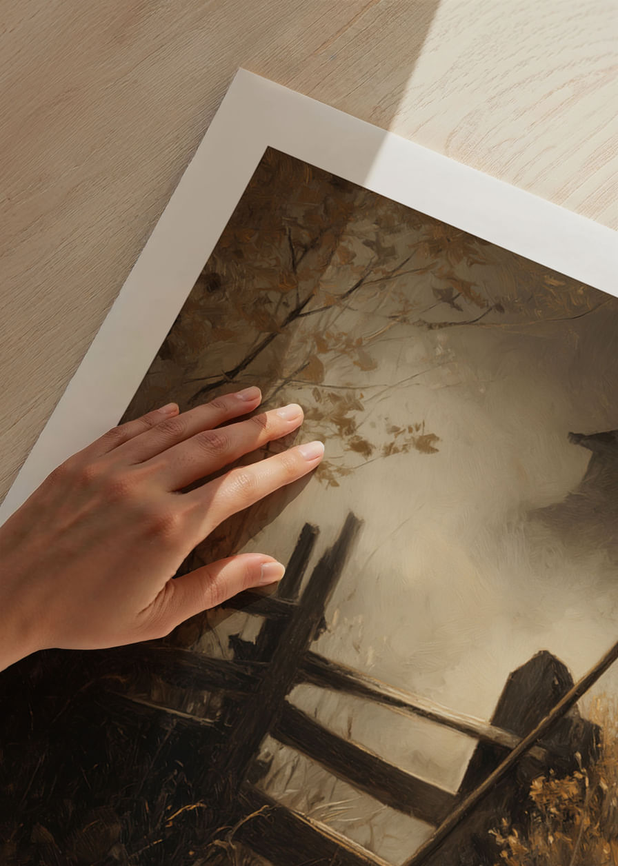 Egy seprű a kerítésnek támaszkodik az enyhe őszi fényben-12