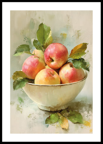 Poster Still Life Bowl With Apple