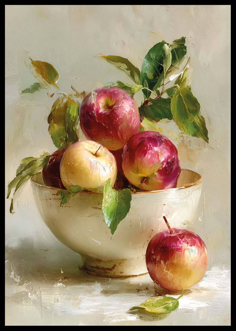 Livfulla äpplen i en skål skapar färgglad höstcharm-12