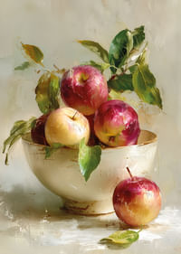 Livfulla äpplen i en skål skapar färgglad höstcharm-3