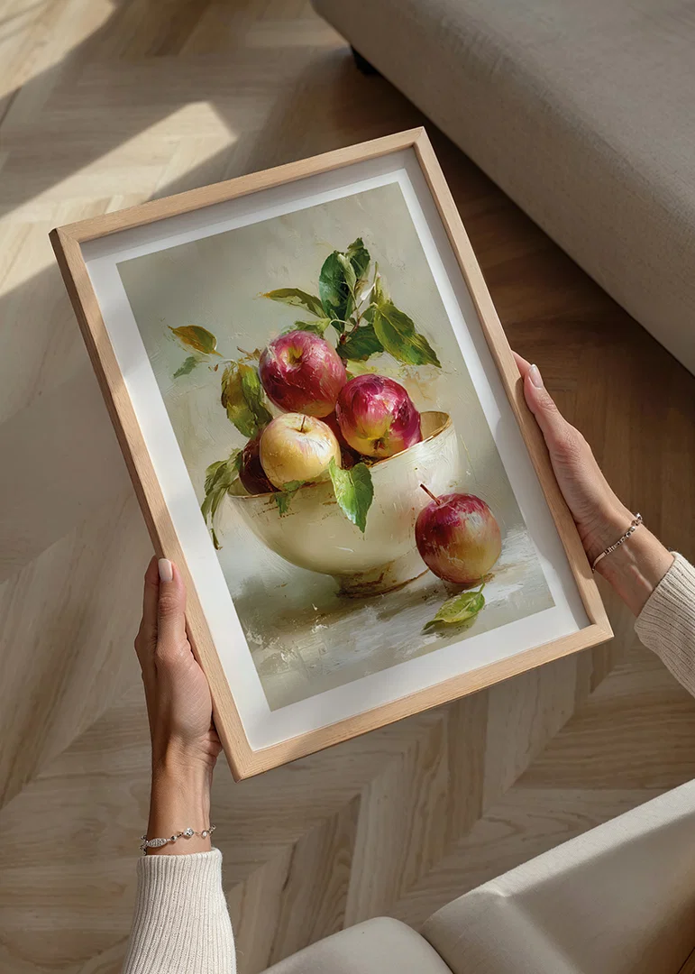 Vibrant apples in a bowl create colorful autumn charm-12