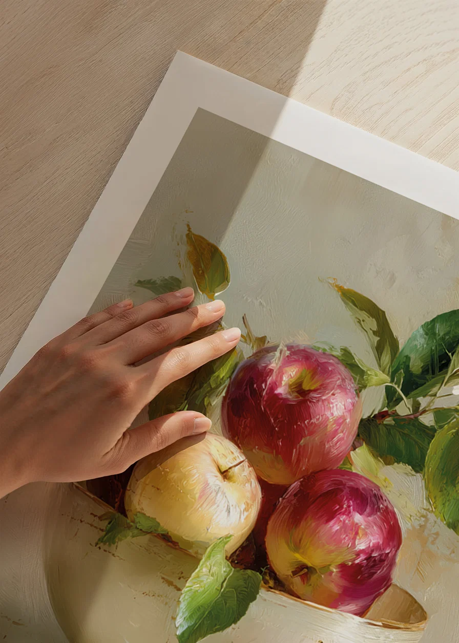 Vibrant apples in a bowl create colorful autumn charm-12
