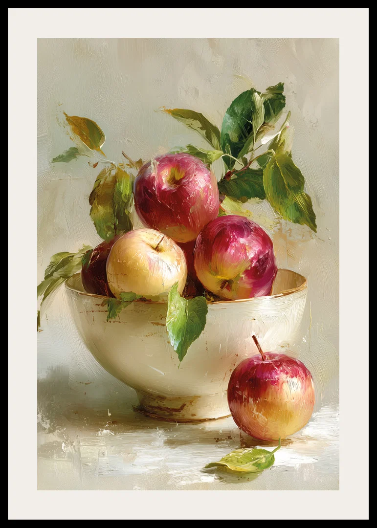 Vibrant apples in a bowl create colorful autumn charm-12