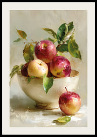 Des pommes éclatantes dans un bol créent un charme automnal coloré-2