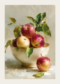 Des pommes éclatantes dans un bol créent un charme automnal coloré-3